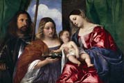madonna and child with saints dorothy and george